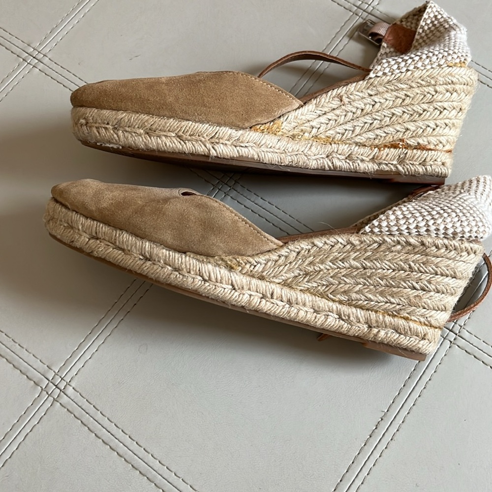 Wedge sandals suede uppers sz 9 - Picture 3 of 6